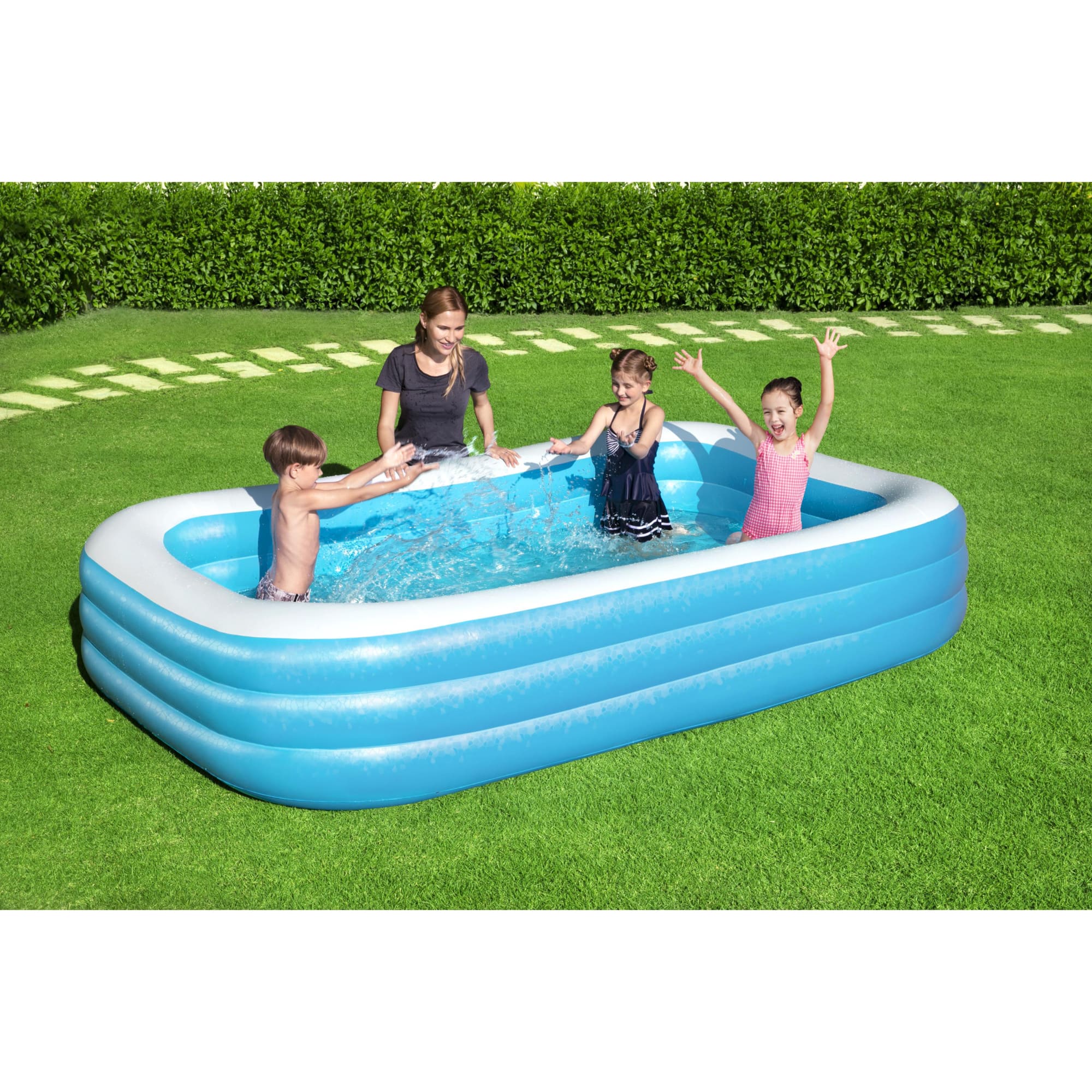Bestway® H2OGO!® 10ft. Blue Rectangular Inflatable Family Pool